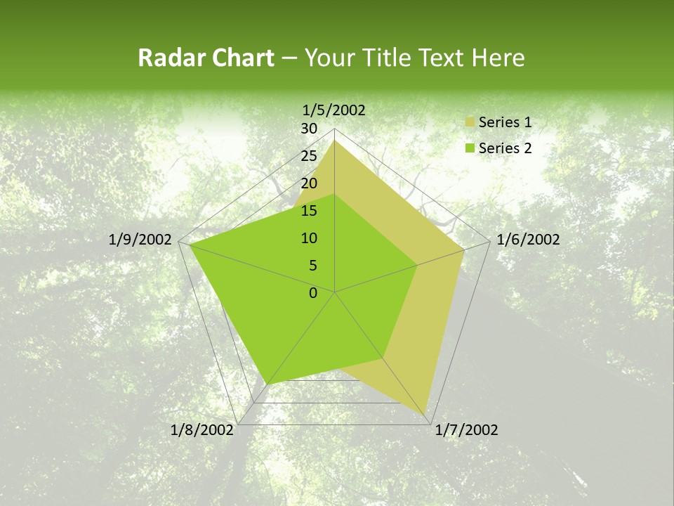 Branches Bark Green Wood PowerPoint Template