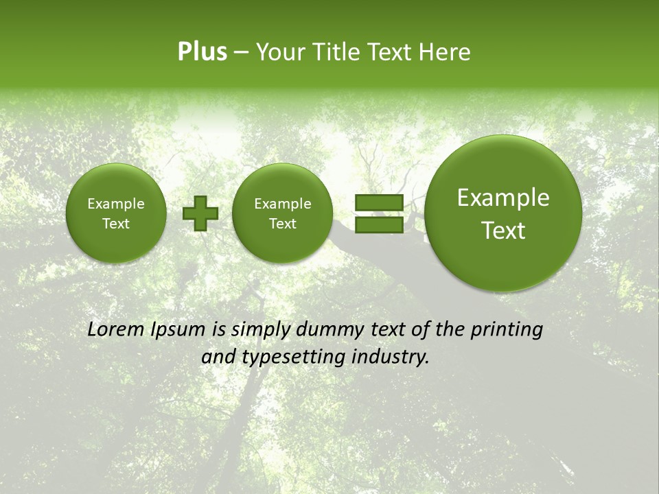 Branches Bark Green Wood PowerPoint Template