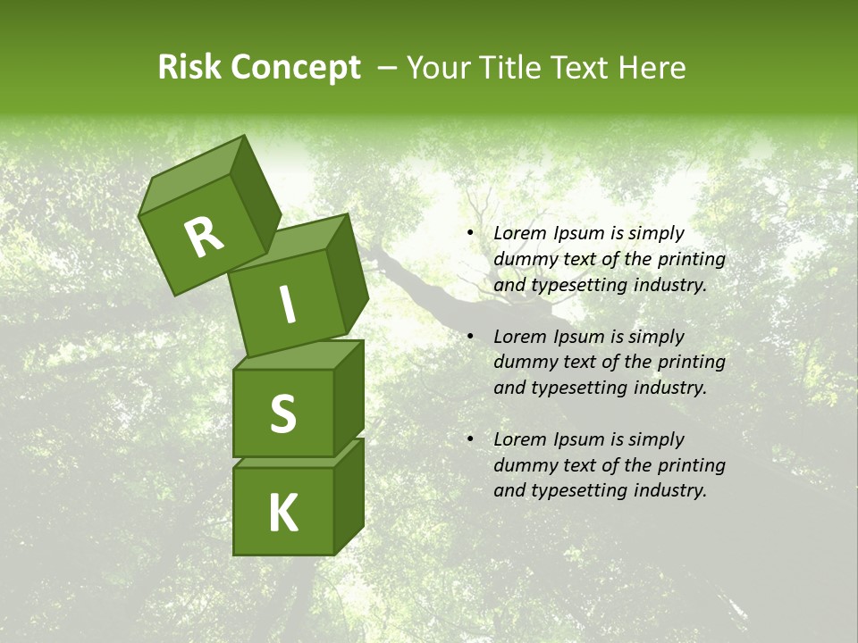 Branches Bark Green Wood PowerPoint Template