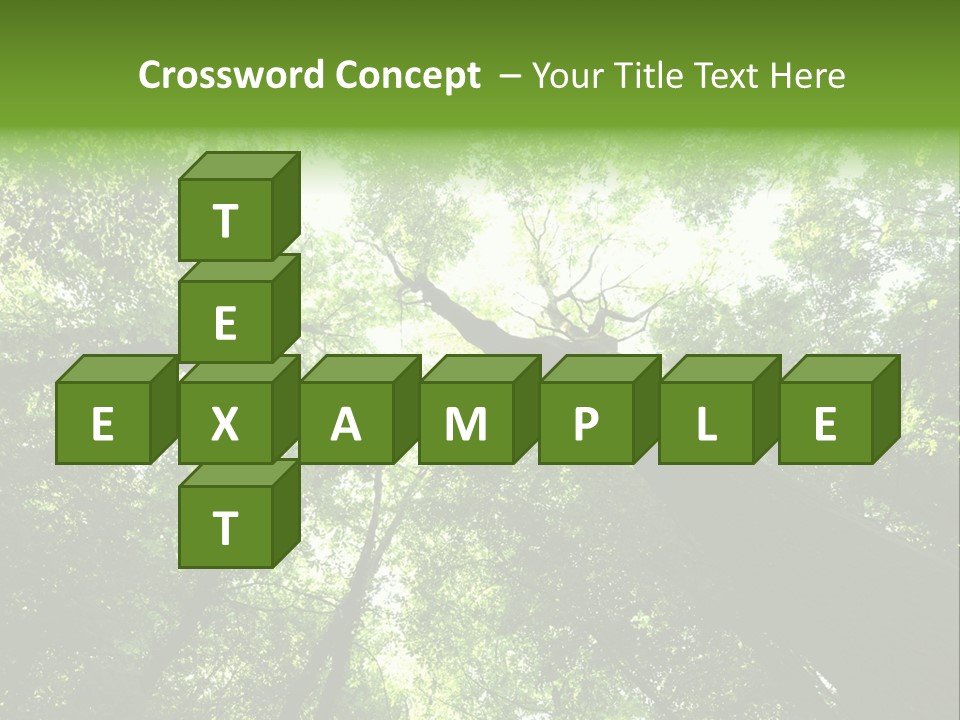 Branches Bark Green Wood PowerPoint Template