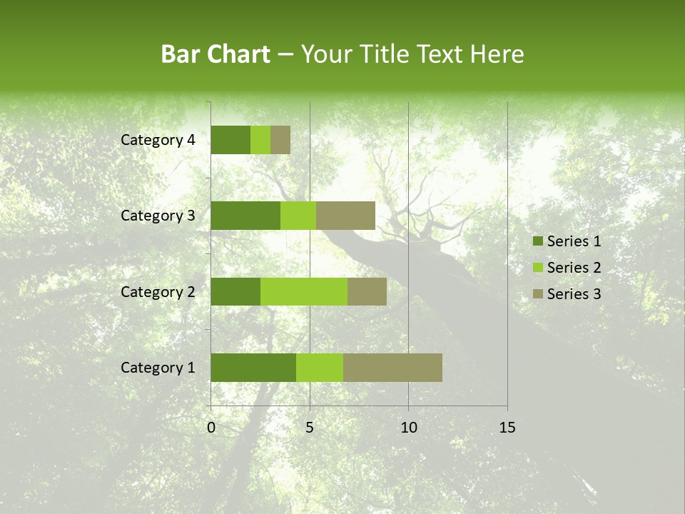 Branches Bark Green Wood PowerPoint Template