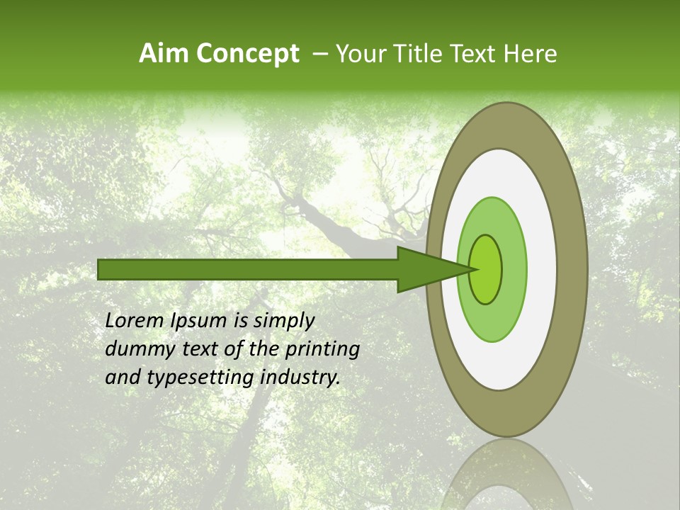 Branches Bark Green Wood PowerPoint Template