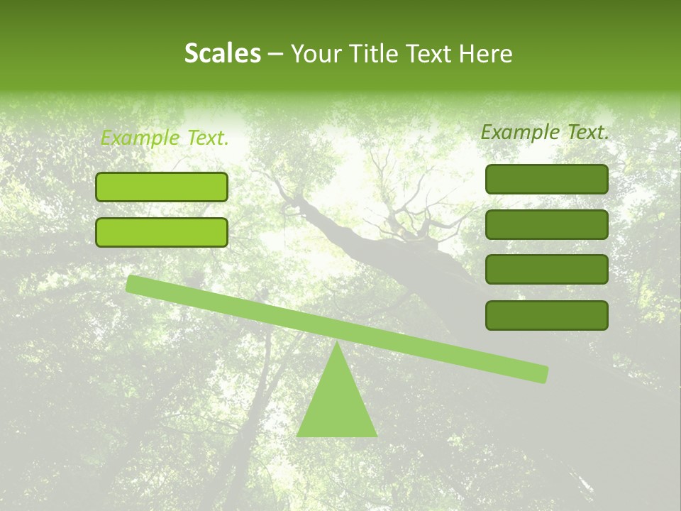 Branches Bark Green Wood PowerPoint Template