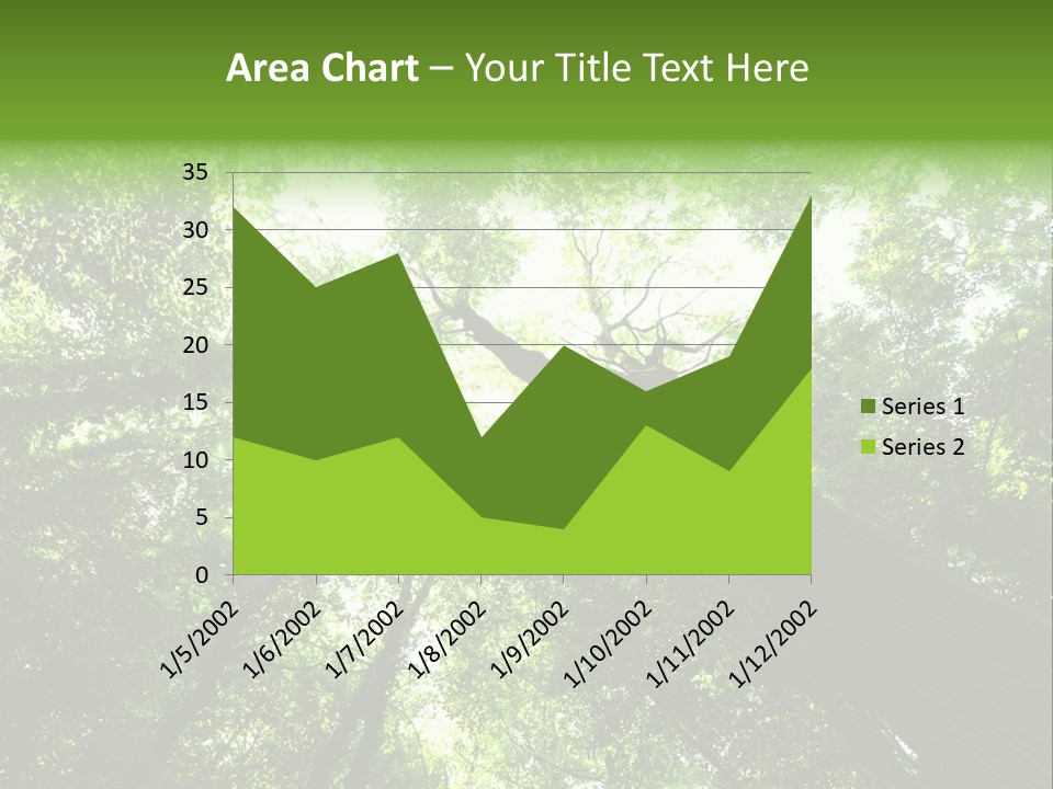 Branches Bark Green Wood PowerPoint Template