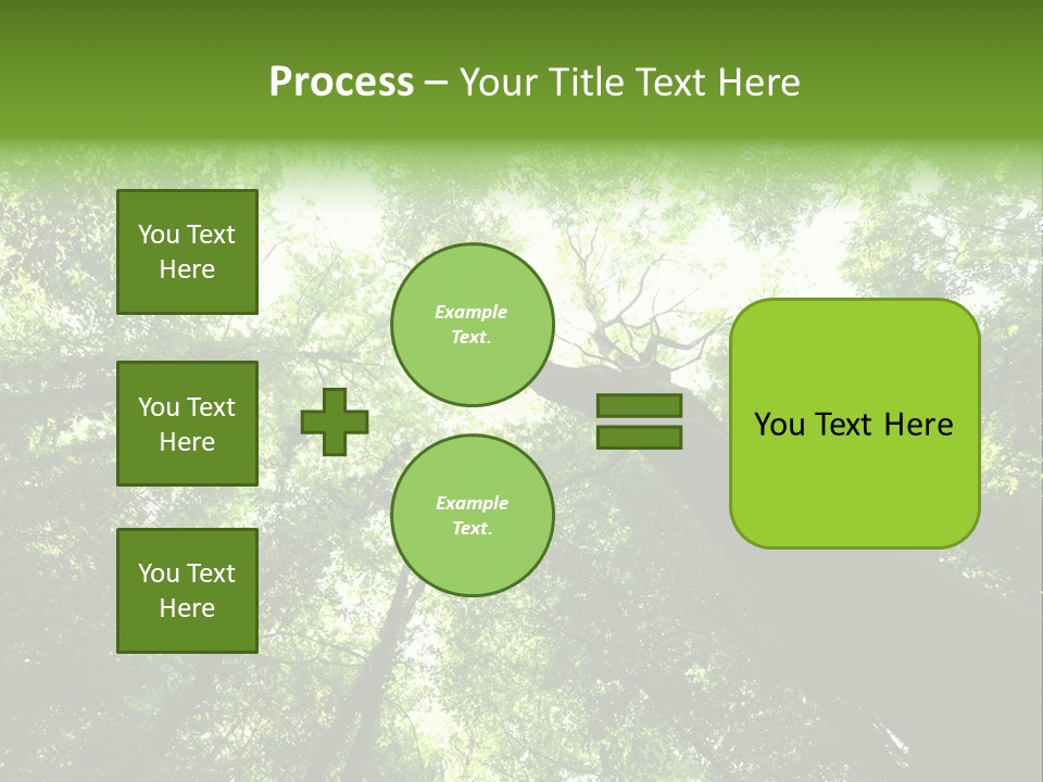 Branches Bark Green Wood PowerPoint Template