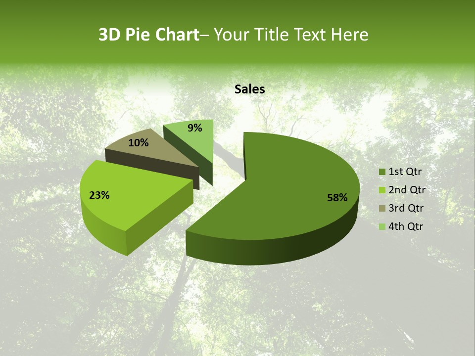 Branches Bark Green Wood PowerPoint Template