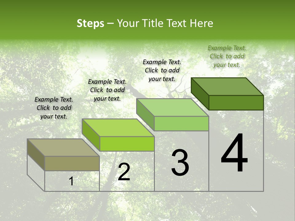Branches Bark Green Wood PowerPoint Template