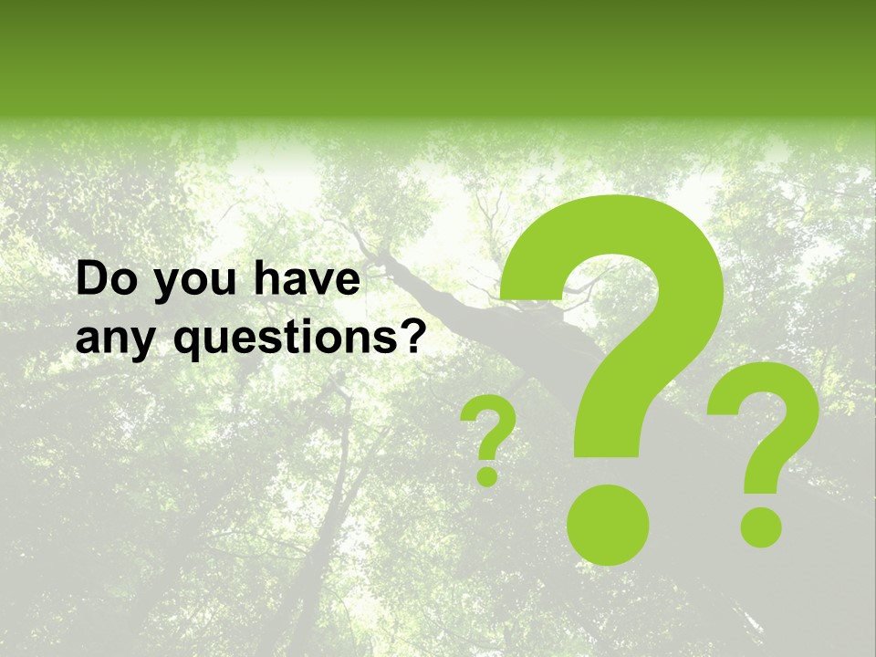 Branches Bark Green Wood PowerPoint Template