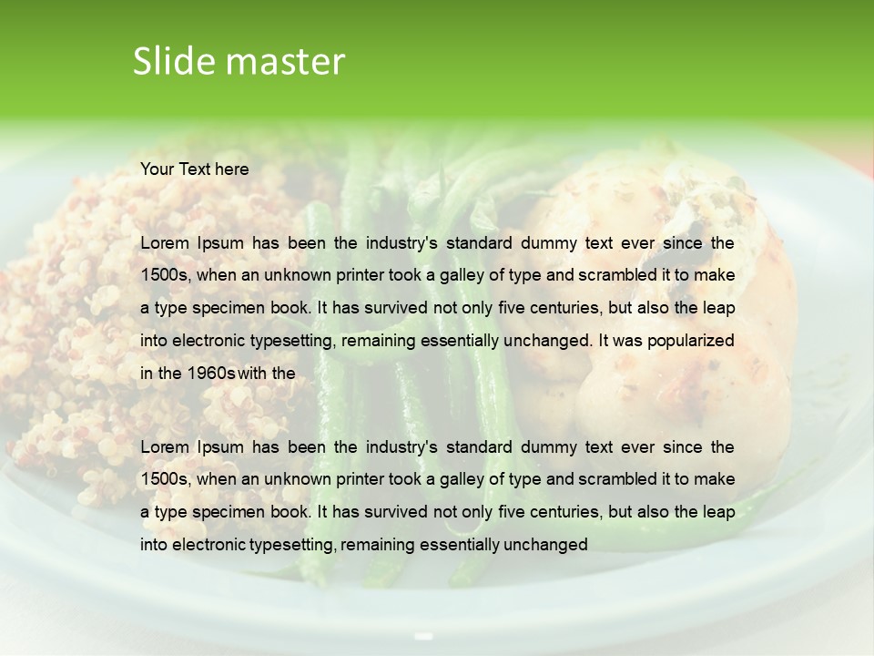 Goat Cheese Dinner Beans PowerPoint Template