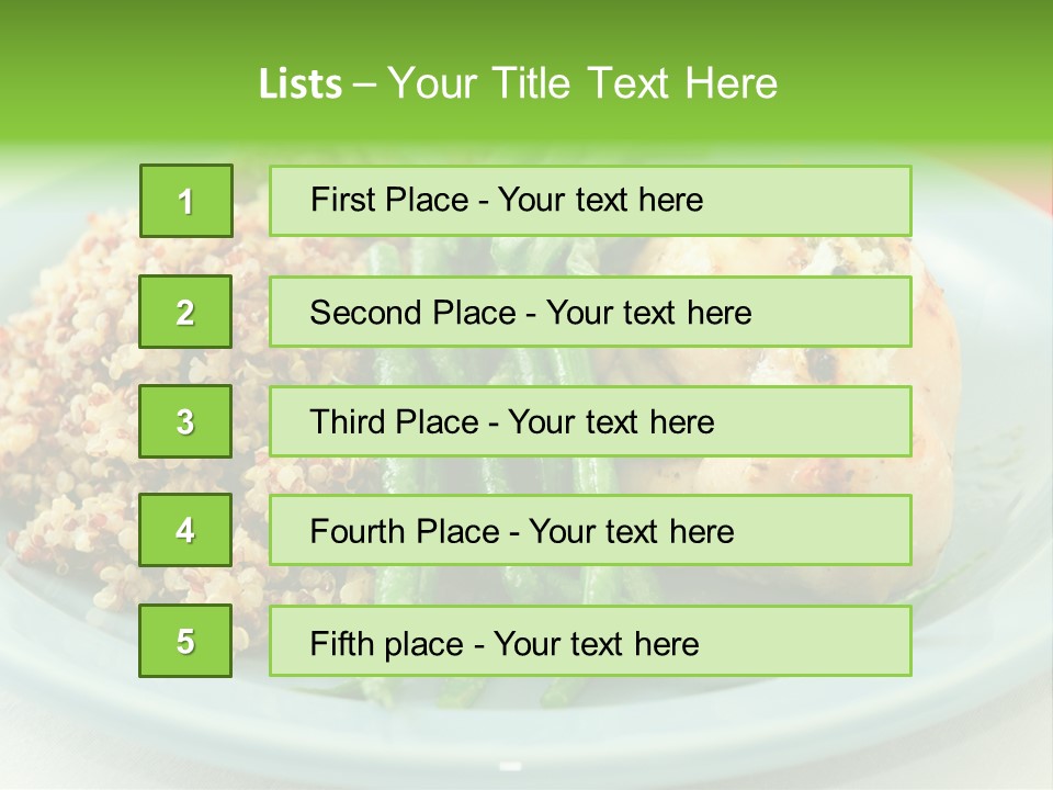 Goat Cheese Dinner Beans PowerPoint Template