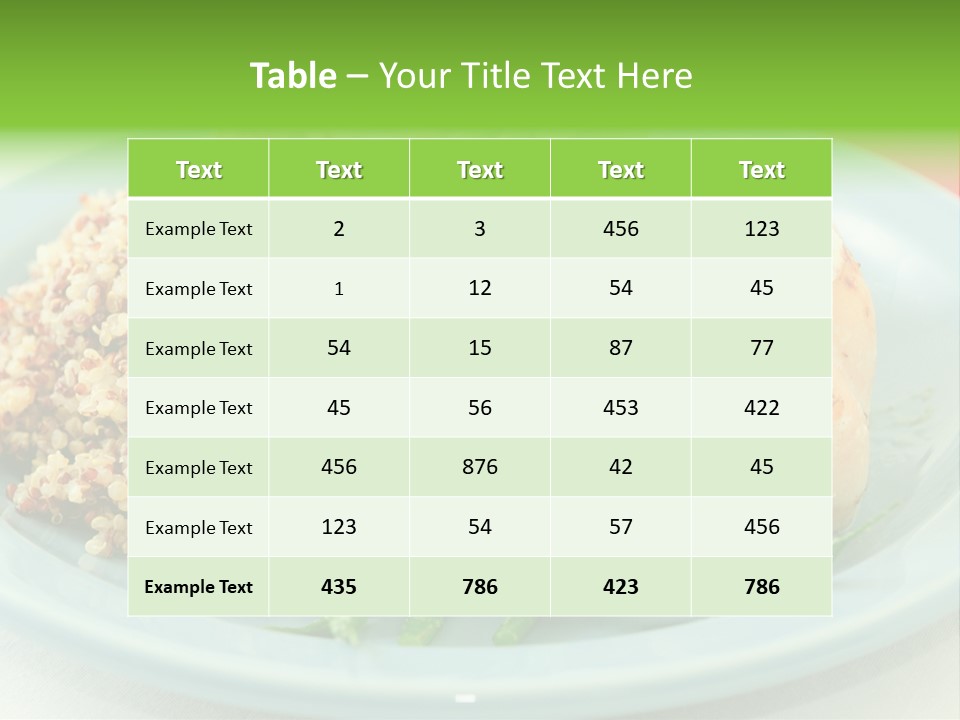 Goat Cheese Dinner Beans PowerPoint Template