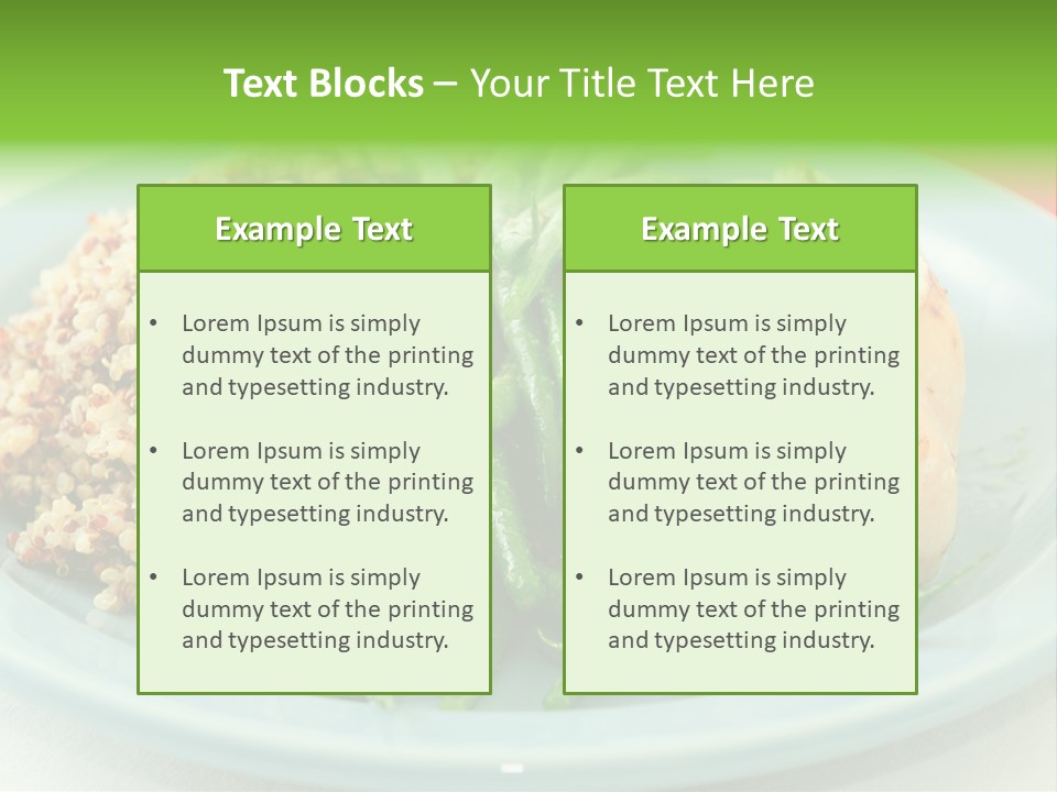 Goat Cheese Dinner Beans PowerPoint Template