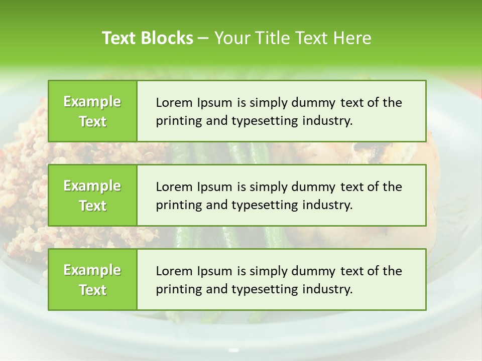 Goat Cheese Dinner Beans PowerPoint Template