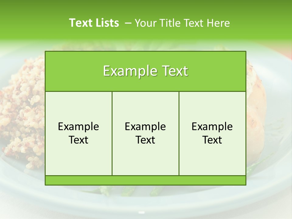 Goat Cheese Dinner Beans PowerPoint Template