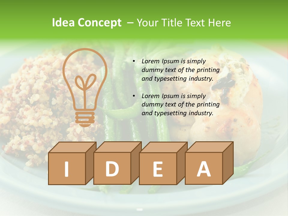 Goat Cheese Dinner Beans PowerPoint Template