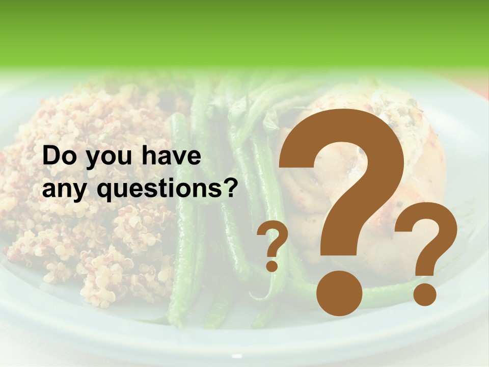 Goat Cheese Dinner Beans PowerPoint Template