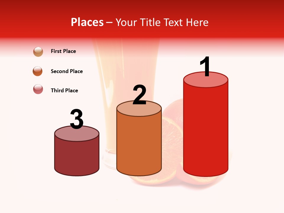A Glass Of Orange Juice Next To An Orange Slice PowerPoint Template