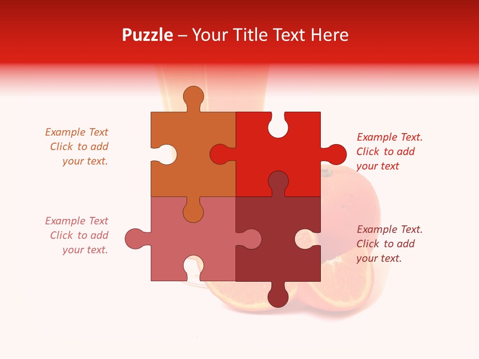 A Glass Of Orange Juice Next To An Orange Slice PowerPoint Template