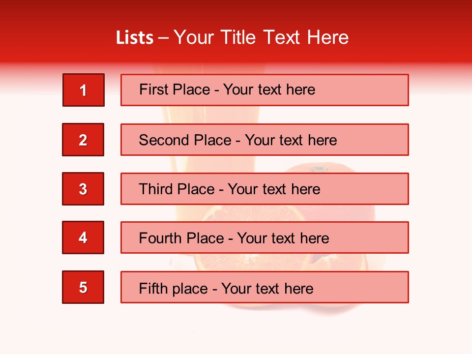 A Glass Of Orange Juice Next To An Orange Slice PowerPoint Template