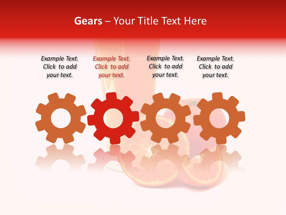 A Glass Of Orange Juice Next To An Orange Slice PowerPoint Template