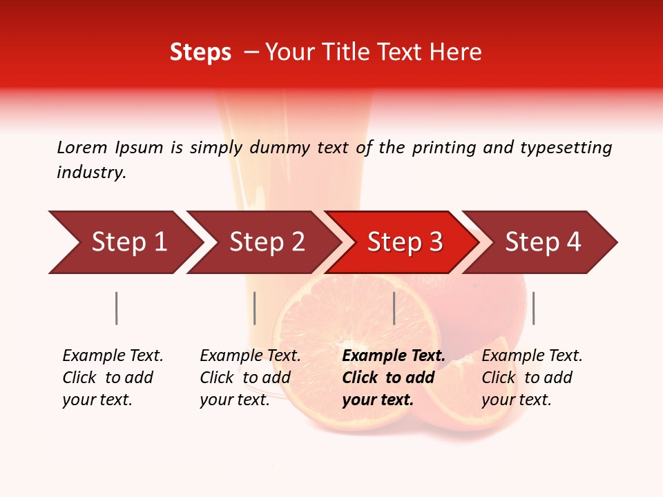 A Glass Of Orange Juice Next To An Orange Slice PowerPoint Template
