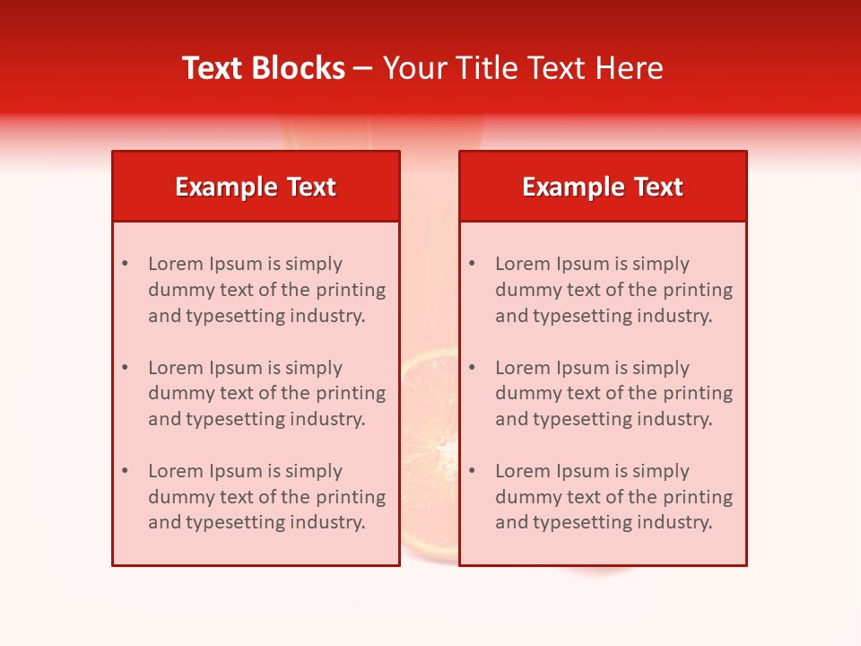 A Glass Of Orange Juice Next To An Orange Slice PowerPoint Template