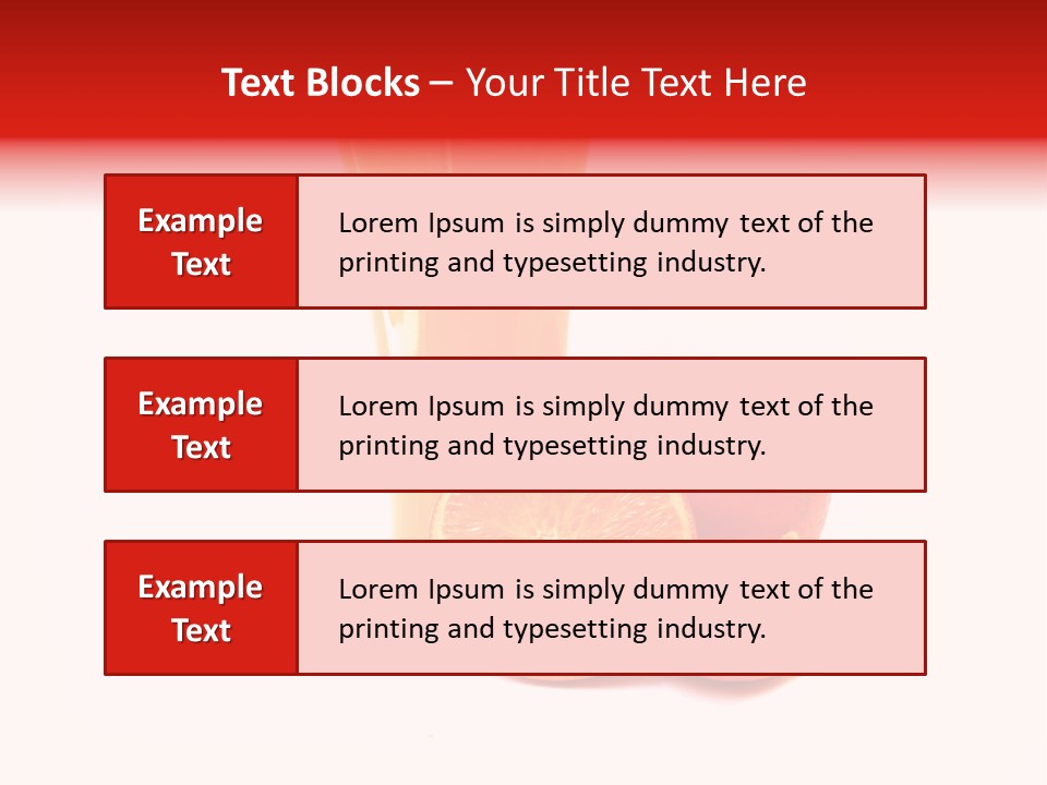 A Glass Of Orange Juice Next To An Orange Slice PowerPoint Template