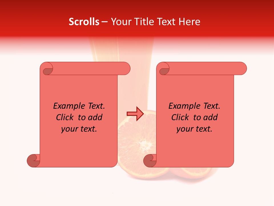 A Glass Of Orange Juice Next To An Orange Slice PowerPoint Template