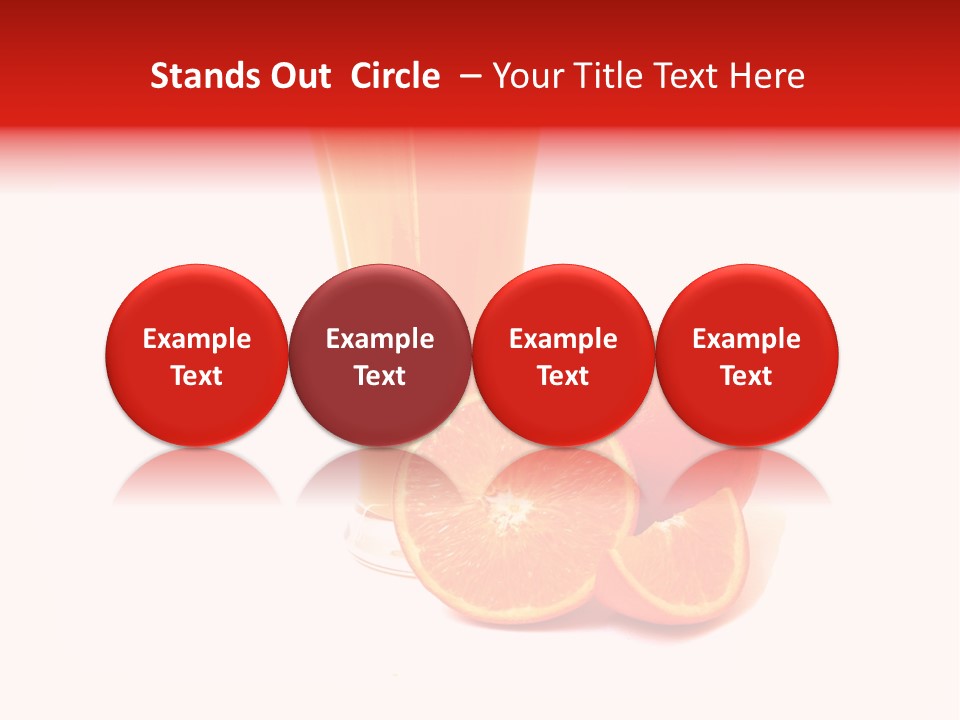 A Glass Of Orange Juice Next To An Orange Slice PowerPoint Template