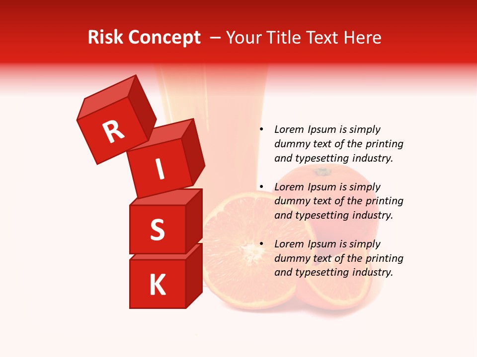 A Glass Of Orange Juice Next To An Orange Slice PowerPoint Template