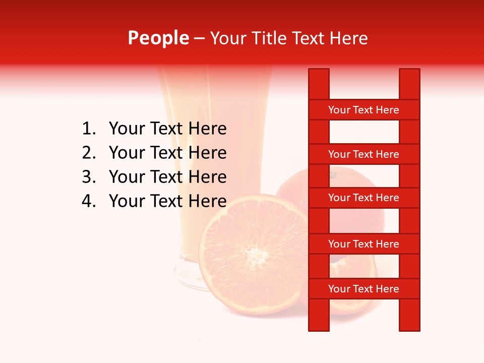 A Glass Of Orange Juice Next To An Orange Slice PowerPoint Template