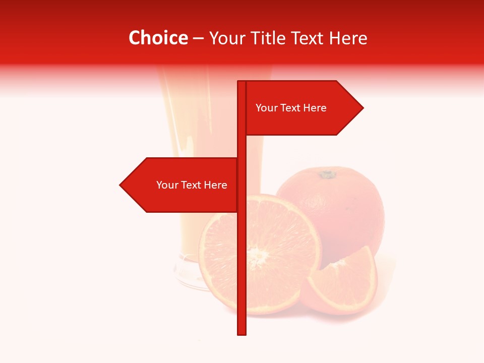 A Glass Of Orange Juice Next To An Orange Slice PowerPoint Template
