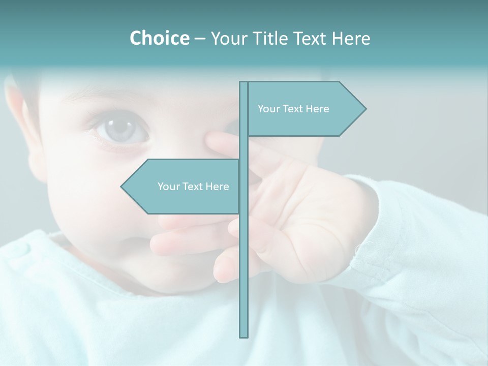 Helpless Hand Nose PowerPoint Template