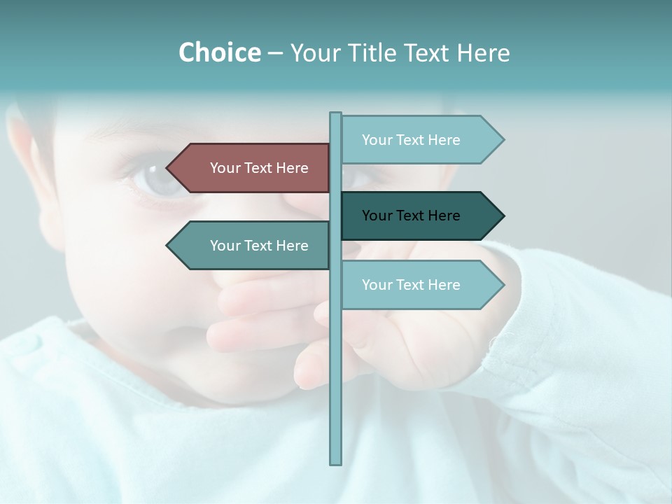 Helpless Hand Nose PowerPoint Template