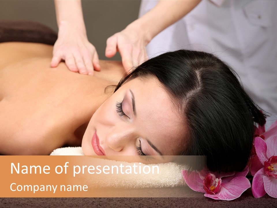 Massage Masseur Young PowerPoint Template