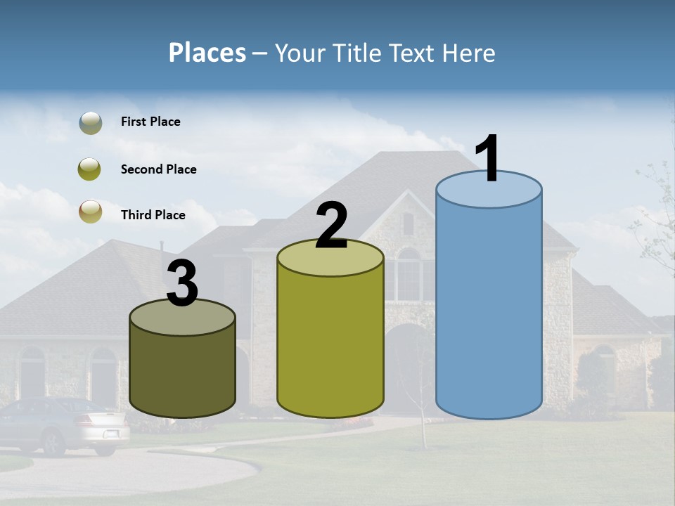 White Estate Abode PowerPoint Template