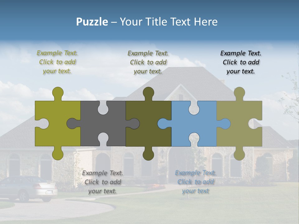 White Estate Abode PowerPoint Template