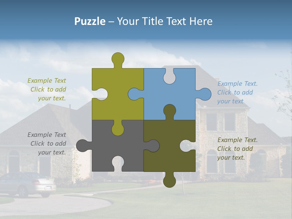 White Estate Abode PowerPoint Template
