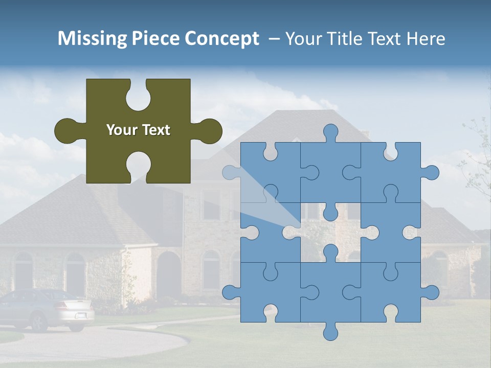 White Estate Abode PowerPoint Template