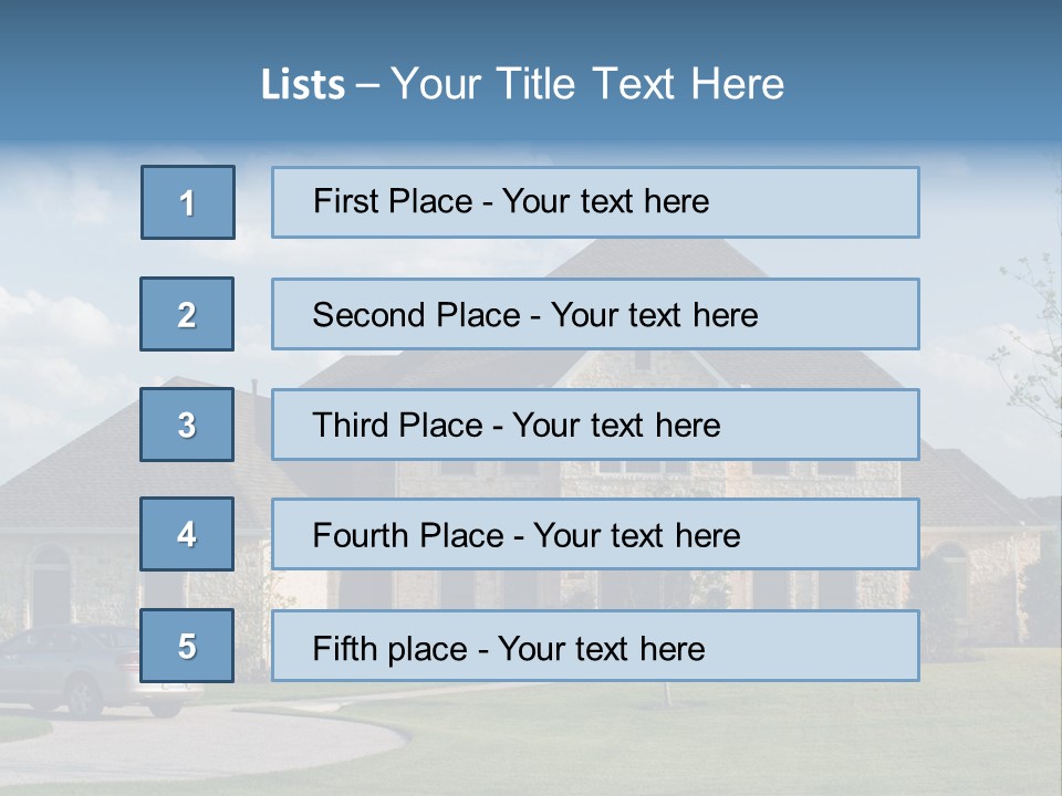 White Estate Abode PowerPoint Template
