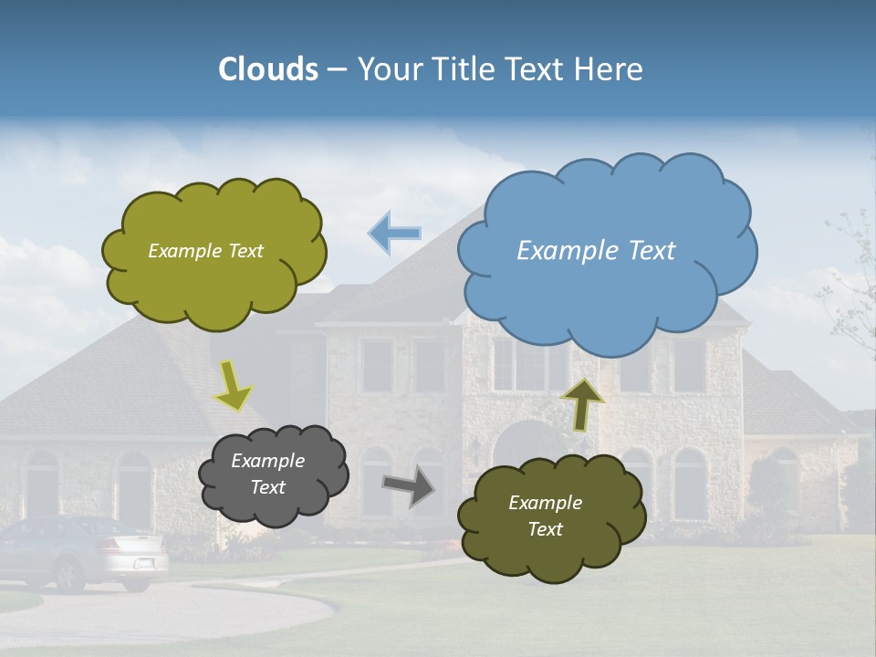White Estate Abode PowerPoint Template