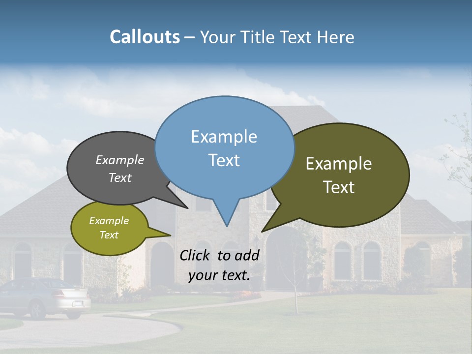 White Estate Abode PowerPoint Template