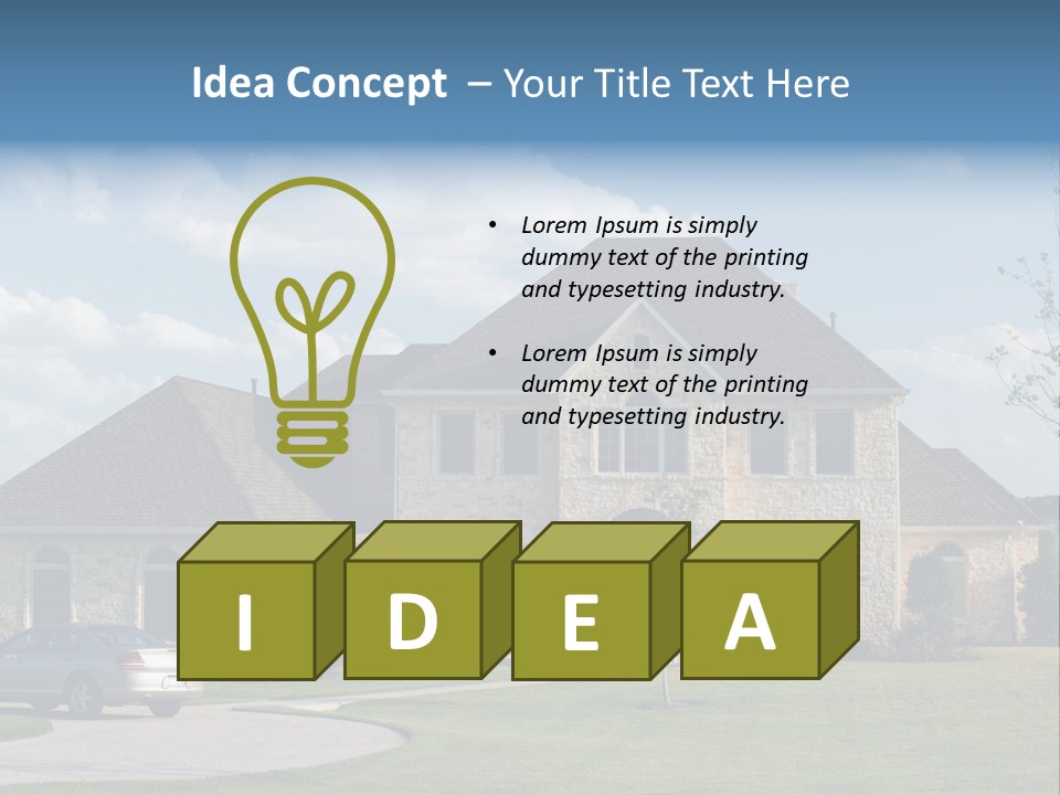 White Estate Abode PowerPoint Template