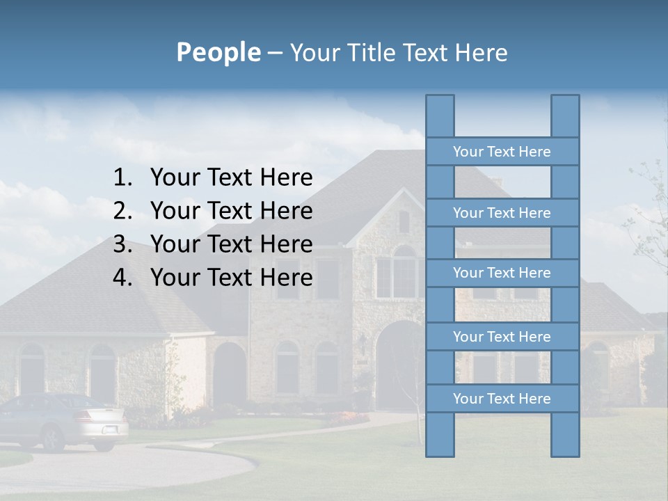 White Estate Abode PowerPoint Template