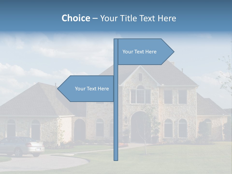 White Estate Abode PowerPoint Template