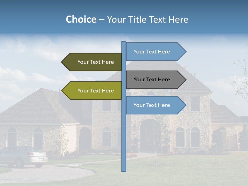 White Estate Abode PowerPoint Template
