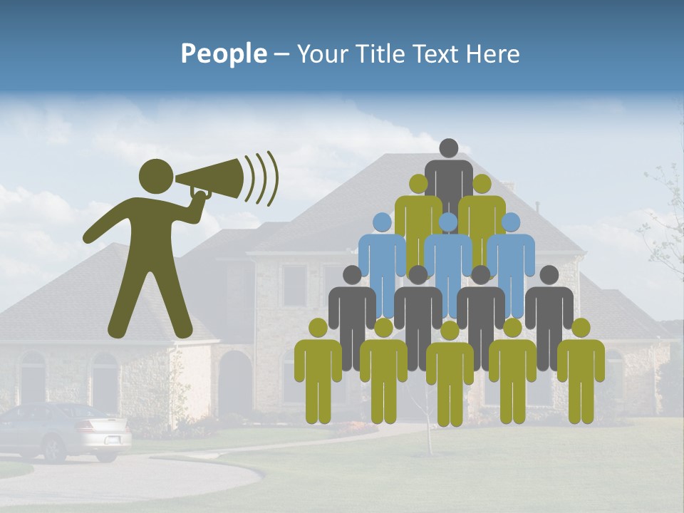 White Estate Abode PowerPoint Template