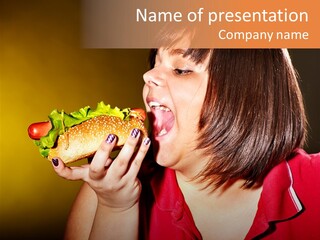 Hot Dog Beefburger Food PowerPoint Template