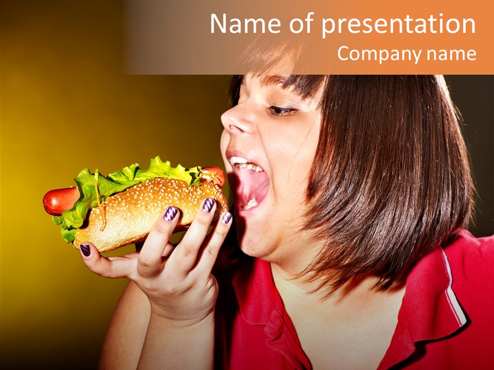 Hot Dog Beefburger Food PowerPoint Template