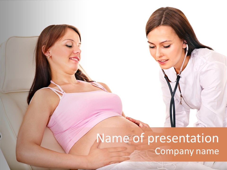 Beauty Tummy Preggers PowerPoint Template